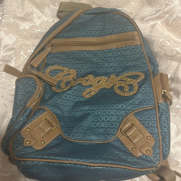 Vintage‎ Guess Blue Denim Backpack - Picture 2 of 3